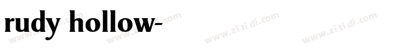rudy hollow字体转换